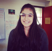Michelle Sahagian cross examines a witness wearing Google Glass